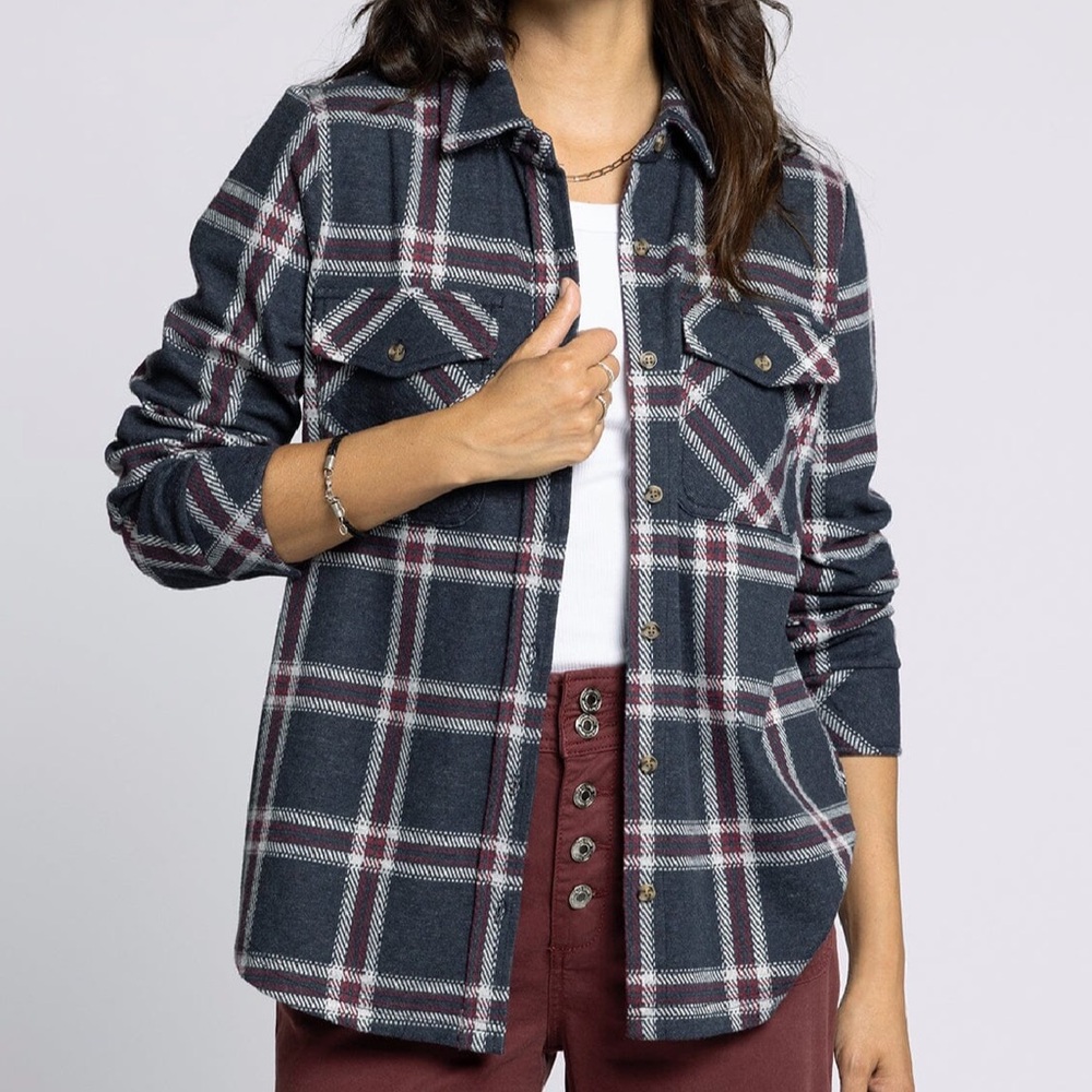 New w tags. Cassian plaid flannel Thread and Supply. Black red